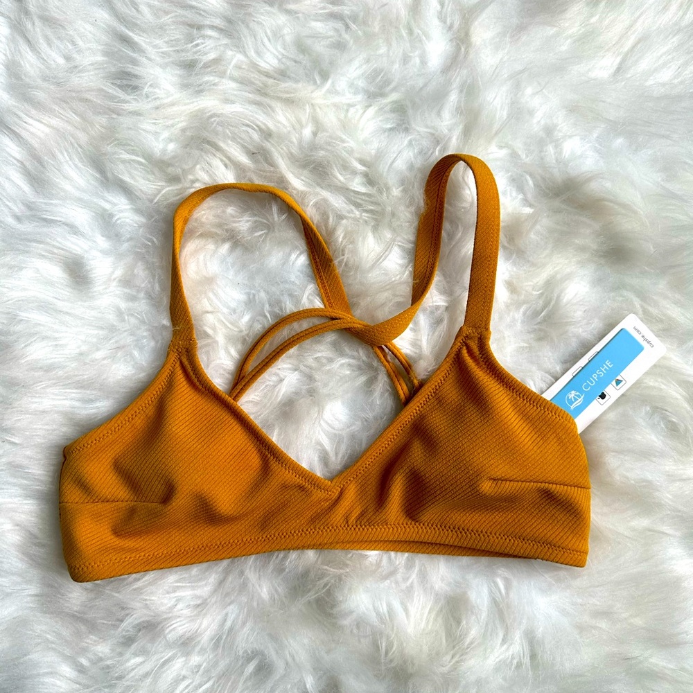 Mustard Yellow Bikini Top size S